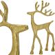 Dekoratives Metall-Rentier 21x40cm Gold