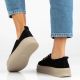 7. Schwarze Leder-Plateau-Sneaker Filippo DP6122
