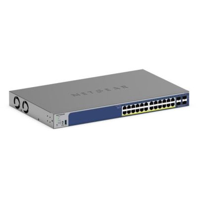 12. Netgear GS728TXPv3 28p PoE 190W (PoE+: 24p) Managed Gigabit/10G Switch