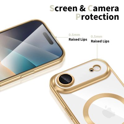3. Tech-Protect MagFlex MagSafe Case für iPhone 17 Air - Transparent Gold