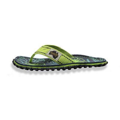 16. Gumbies Islander Flip-Flops Lime Hibiscus GU-FFISL148