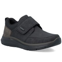 Rieker B1854-00 Herren-Komfortschuhe, schwarz, mit Klettverschluss