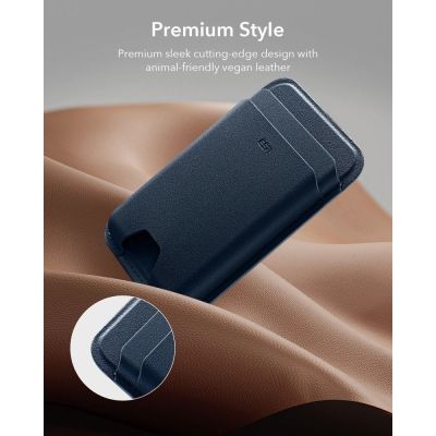 8. ESR Classic RFID Magnetgeldbörse MagSafe für Handys – Marineblau