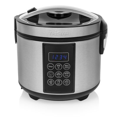 10. Tristar RK-6132 Multifunktionaler elektrischer Topf 1,5 l 500 W Schwarz, Edelstahl