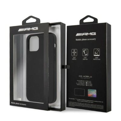 8. AMG Silikon Big Logo Hülle für iPhone 12 Pro Max – Schwarz