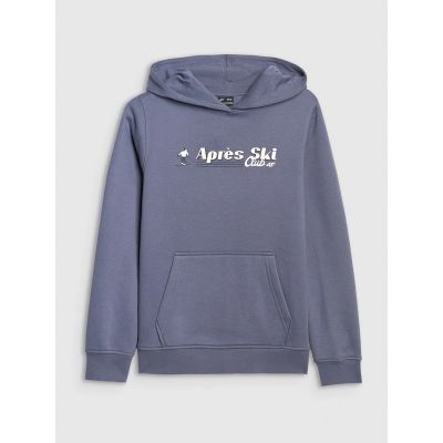 7. Jungen-Sweatshirt mit Kapuze, offen, 4F 4FJRAW25TSWSM2416-32S