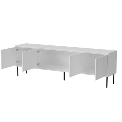 2. TV-Schrank ABI 4D 200x38x62 weiß matt