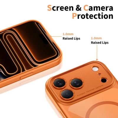 4. Tech-Protect Magpeak Magsafe CC Hülle für iPhone 17 Pro Max - Transparent Orange