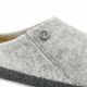 2. Birkenstock Zermatt Cozy Home Hausschuhe aus hellgrauem Wollfilz, normale Weite (1015080)