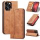 15. Magnet Fancy Case Case für iPhone 13 Pro Max Tasche Brieftasche Kartenhalter Braun