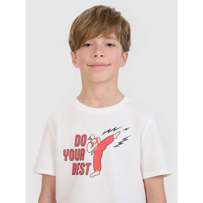2. Jungen-T-Shirt mit normalem Aufdruck 4F 4FJRSS25TTSHM2643-11S