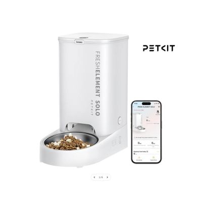 PETKIT Futter- und Wasserspender für Hunde oder Katzen, Acrylnitril-Butadien-Styrol-Copolymer (ABS), Weiß, Universal, Automatischer Haustierfutterspender