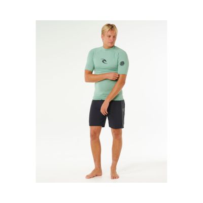 4. Herren Lycra RIP CURL Waves UPF Perf Kurzarmhemd grün