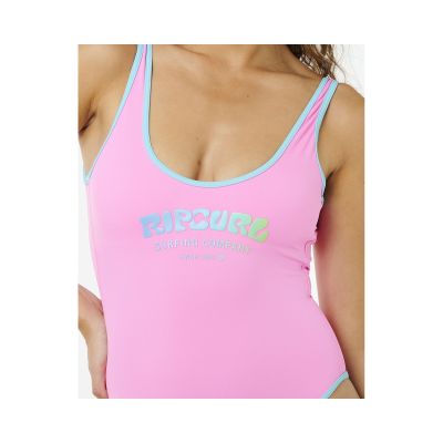 4. RIP CURL Surf Puff Einteiliger Damen-Badeanzug Pink