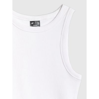 8. Schmal geschnittenes Damen-Rippstricktop 4F 4FRAW25TSLEF310-10S