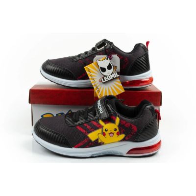 10. Leomil Kinder-Sportschuhe Pokémon-Sneaker, leicht, mit Klettverschluss und LED-Beleuchtung, schwarz
