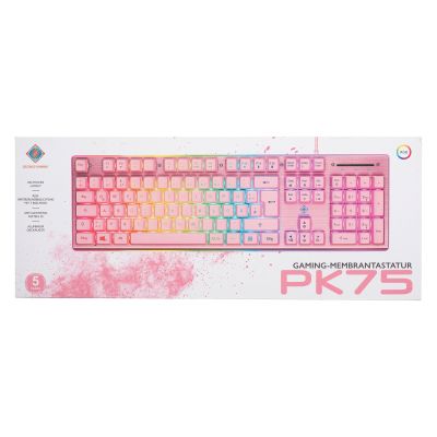 3. Deltaco Gaming GAM-021-RGB-P-DE USB-Tastatur QWERTZ Deutsch Pink
