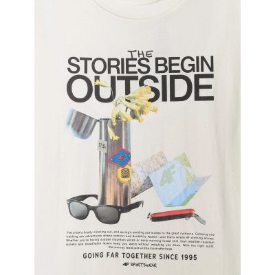 6. Herren-T-Shirt mit Aufdruck, regulär, Größe 4F 4FRSS26TTSHM3811-11S
