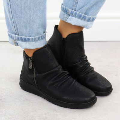 6. Damen-Lederboots, wasserdicht, schwarz – Rieker Z0056-00