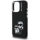 6. Karl Lagerfeld Silikon-Hülle Karl&Choupette Sketch MagSafe für iPhone 16 Pro – Schwarz