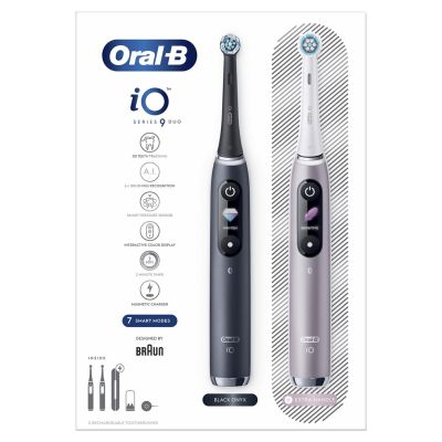 3. Oral-B iO 80363731 Elektrische Zahnbürste für Erwachsene, rotierende und pulsierende Zahnbürste, Schwarz, Silber