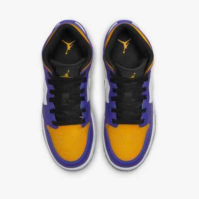 4. Air Jordan LA Lakers 1 MID (GS) Schuhe - DQ8423-517