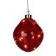 19. LED-Tropfenleuchte aus Glas, 10 cm, rot