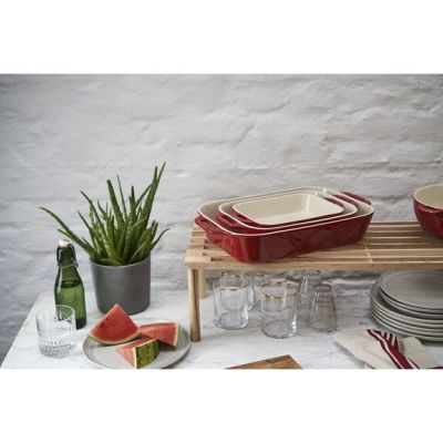 9. 3er-Set rechteckige Keramikteller STAUB 40508-171-0 - rot