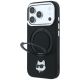 2. Karl Lagerfeld mit Ringständer 360 Choupette Head Pin MagSafe Hülle für iPhone 18 Pro Max / 17 Pro Max - Schwarz