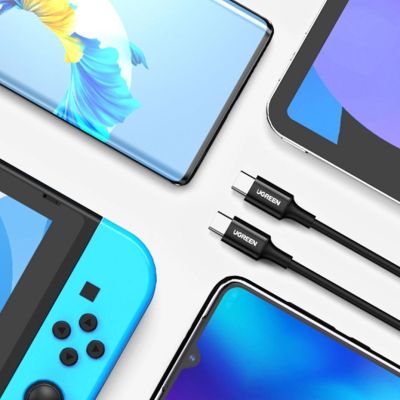 12. Ugreen Kabel USB Typ C (männlich) auf Typ C (männlich) Kabel 1m weiß (US300)