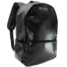 SCHWARZER RUCKSACK AUS ÖKO-LEDER SEMI LINE