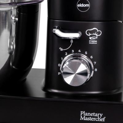 6. ELDOM PLANETARROBOTER WRK1400 RETTI 1400W MAX. LEISTUNG 1900W SCHWARZE SCHALE 6,2 L LANGSAMSTART