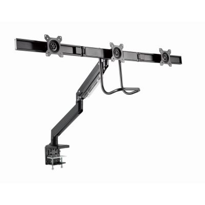 3. GEMBIRD Verstellbarer Schreibtischarm/Halterung für 3 Monitore 17-27 Zoll, VESA 100x100 mm, bis zu 6 kg