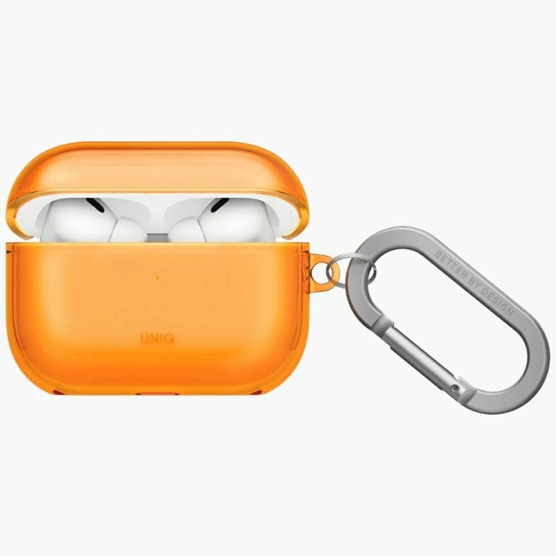 2. Uniq Glashülle für AirPods Pro 3 – Orange