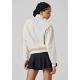 8. CASALL Bequemer Pullover mit durchgehendem Reißverschluss weiß