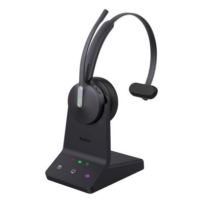 5. Yealink WH64 Mono UC Headset Kabelloses Kopfbügel-Headset für Büro/Callcenter USB Typ-C Bluetooth Schwarz