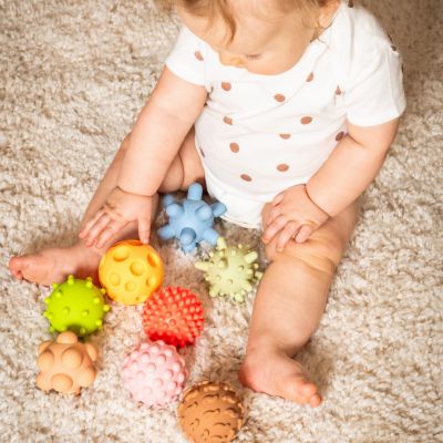 2. Sensorische Bälle ohne Löcher, 8 Stück, Tullo Pastell, REF803