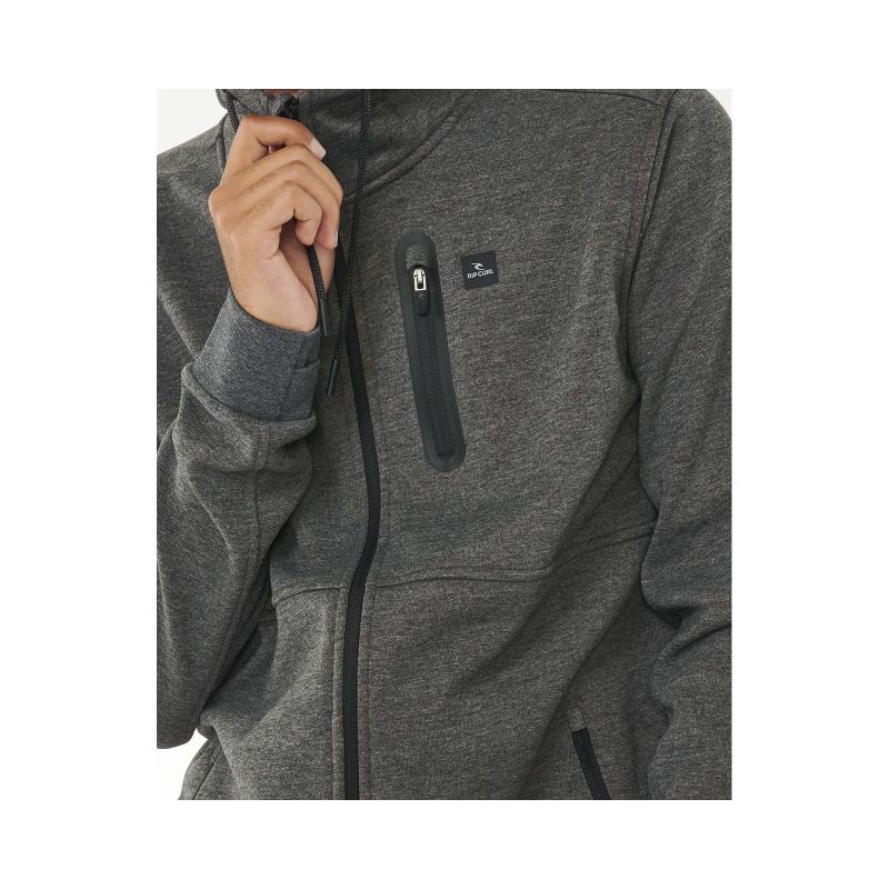 11. RIP CURL Anti Series Departed Zip Thru Sweatshirt Braun
