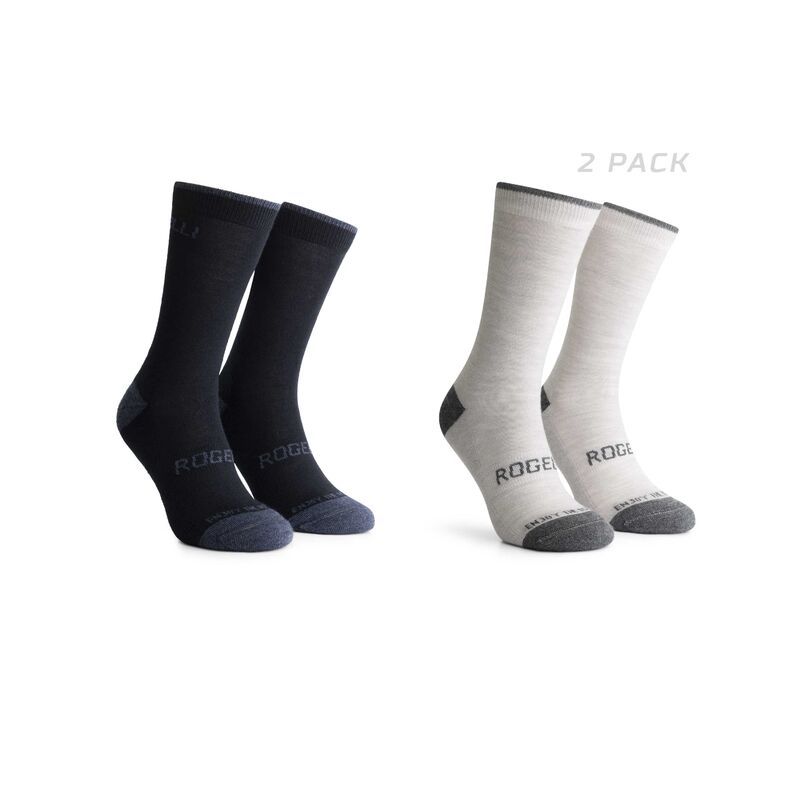 Rogelli Wollsocken, 2er-Pack, blau/grau, Größe 40-43
