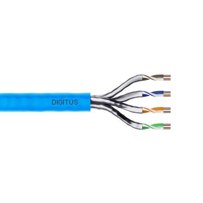 DIGITUS Installationskabel Kat. 6A, U/FTP, DCA, AWG 23/1, LSOH, 500 m, blau, auf Rolle