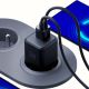 11. 3mk Hyper GaN Ladegerät 20W QC4+ PD PPS USB-C USB-A Wandladegerät - Schwarz