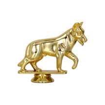 Goldene Plastikfigur – Hund