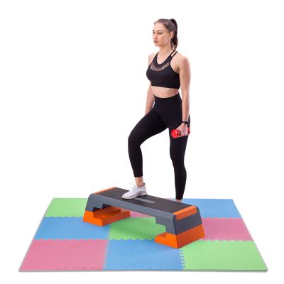 16. Multipack One Fitness MP10 Puzzlematte grün-blau-rot 9 Teile 10 mm