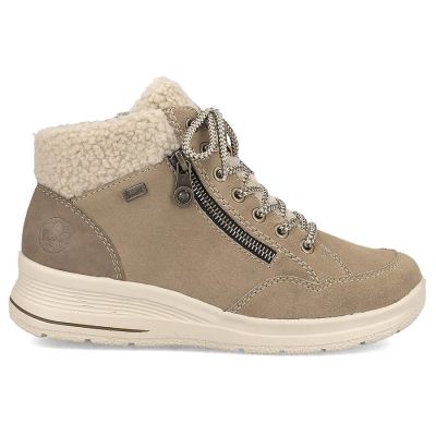 45. Beige Damen-Lederboots, wasserdicht – Rieker L7701-24