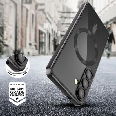 4. Tech-Protect MagFlex MagSafe Case für Samsung Galaxy A56 5G - Klares Schwarz