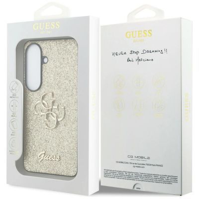 8. Guess Fixed Glitter Big 4G Metal Logo Hülle für Samsung Galaxy S26 - Gold