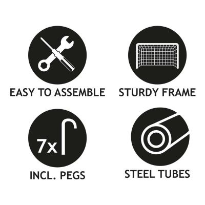 6. Fußballtor mit Netz 300x205x120cm Dunlop