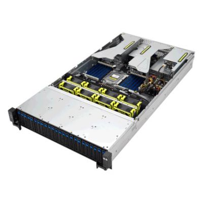 12. Asus Rack-Plattform (2U) RS521A-E12-RS24U AMD Epyc 9005/9004 (16x NVMe/8x SATA HS, 2xM.2, 2x1Gbe, IPMI, 1+1 2000W)