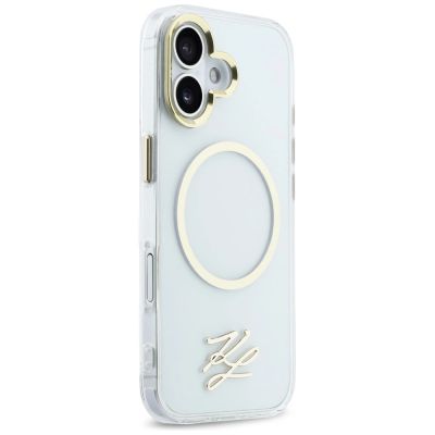 4. Karl Lagerfeld IML KL Script Logo MagSafe Hülle für iPhone 17 - Transparent