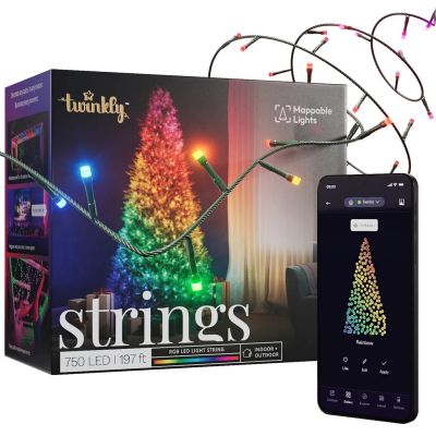 Twinkly Strings – 750 RGB-Lichterkette, schwarzes Kabel, Steckertyp F